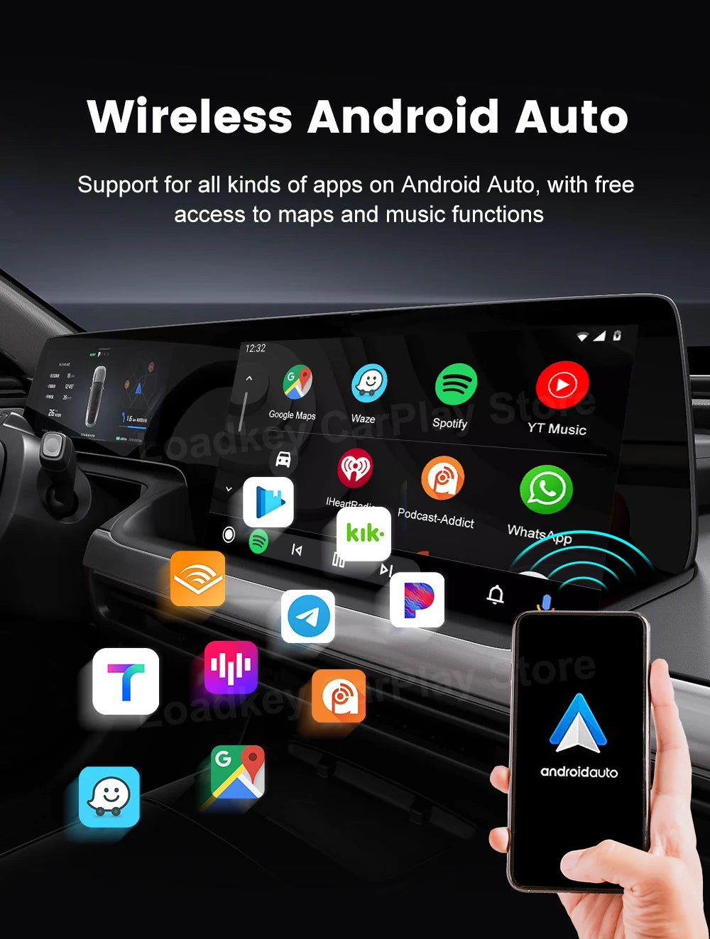 CarlinKit 5.0 & 4.0 Wireless CarPlay & Android Auto Adapter — Waze, Music, Spotify for Audi, Golf, Peugeot, Mazda, KIA, Mercedes, MG