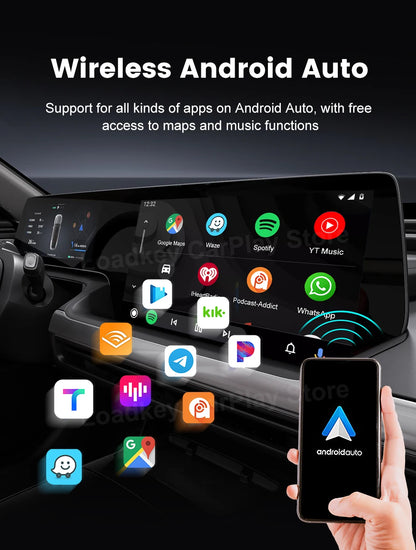 CarlinKit 5.0 & 4.0 Wireless CarPlay & Android Auto Adapter — Waze, Music, Spotify for Audi, Golf, Peugeot, Mazda, KIA, Mercedes, MG