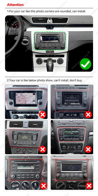 Android 13 Wireless CarPlay Multimedia Player – 7/8/9" IPS Screen GPS & WiFi Car Radio for VW Passat, Golf, Polo, Jetta & Skoda