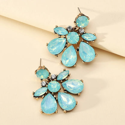 Luxury Crystal Geometric Dangle Earrings – Fashion Wedding & Party Jewelry for Women