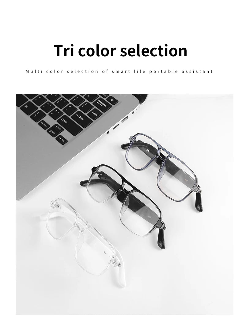 Smart Glasses GS10 – Color-Changing Bluetooth Glasses with Call, Voice Assistant, Camera & Music Playback for Men & Women