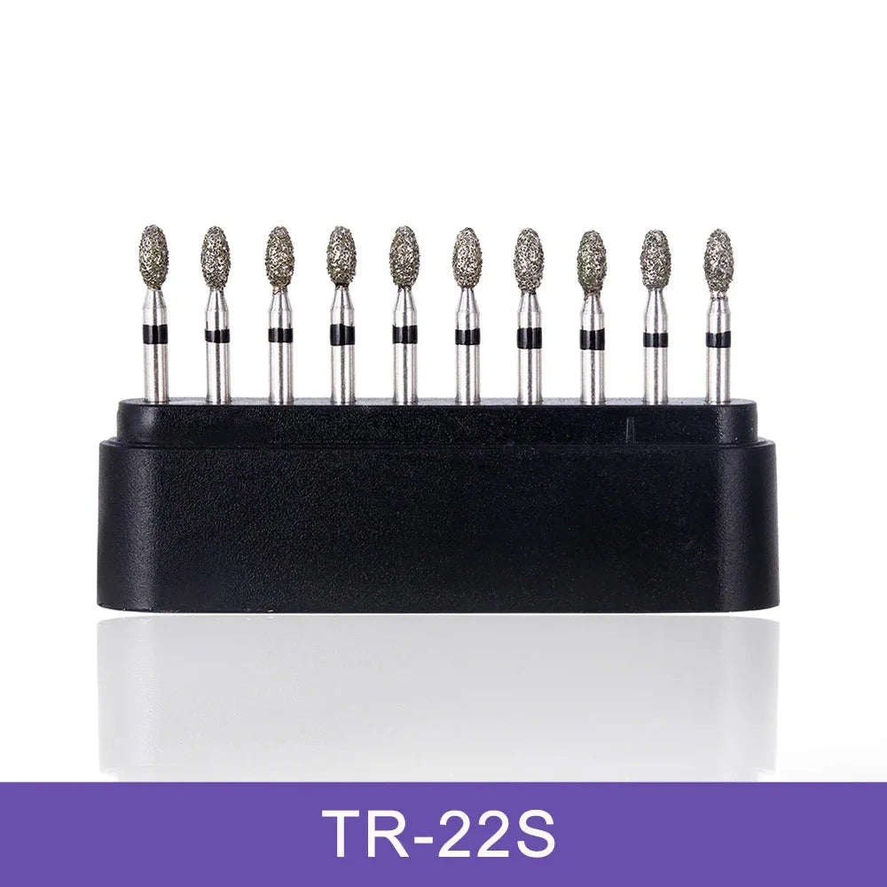 AZDENT Dental Diamond Burs Kit – Multiple Models with Black Storage Box for High-Speed Handpiece