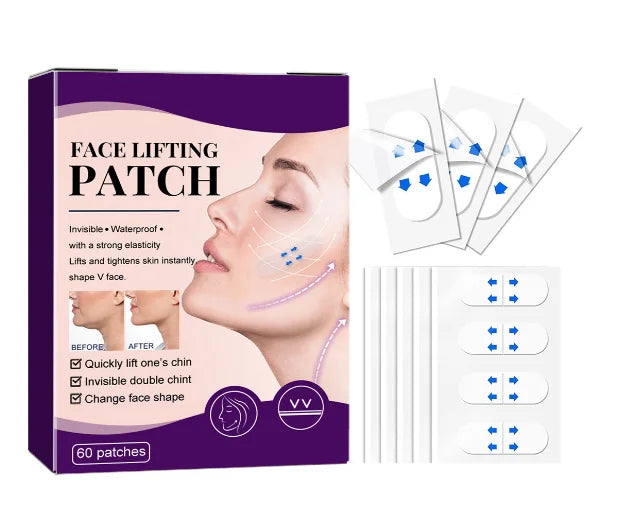 120-Piece Invisible Face Lifting Tape Set – Waterproof Transparent V-Shape Facial Patches for a Slimmer-Looking Face