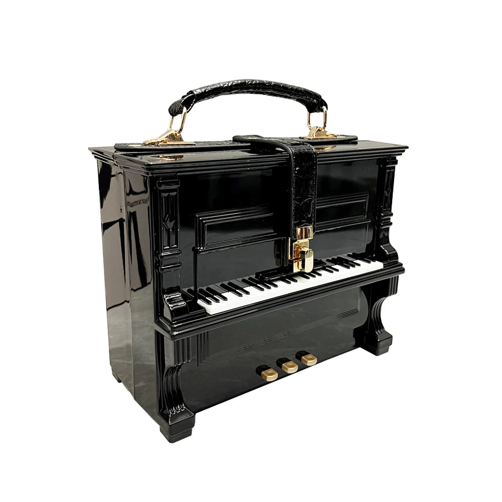 Luxury Designer Piano-Shaped Handmade Crossbody Shoulder Bag for Women – Elegant Purse, Messenger & Banquet Bag