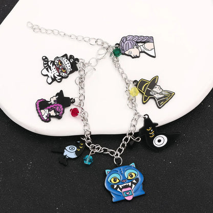 Y2K K-Pop Demon Hunters Bead & Enamel Pendant Bracelet – HUNTR/X Bangle Cosplay Jewelry Gift