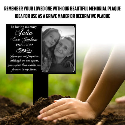 Personalized Pet Memorial Stake – Acrylic Grave Marker for Dog & Cat with Photo & Text