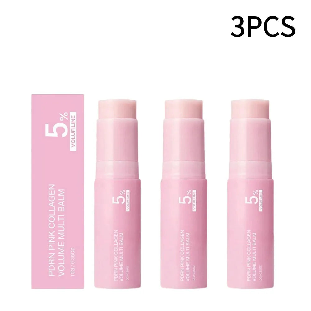 PDRN Pink Collagen Multi Balm Stick - Volufiline Facial, Eye, and Neck Moisturizer for Hydrated, Plump-Looking Skin