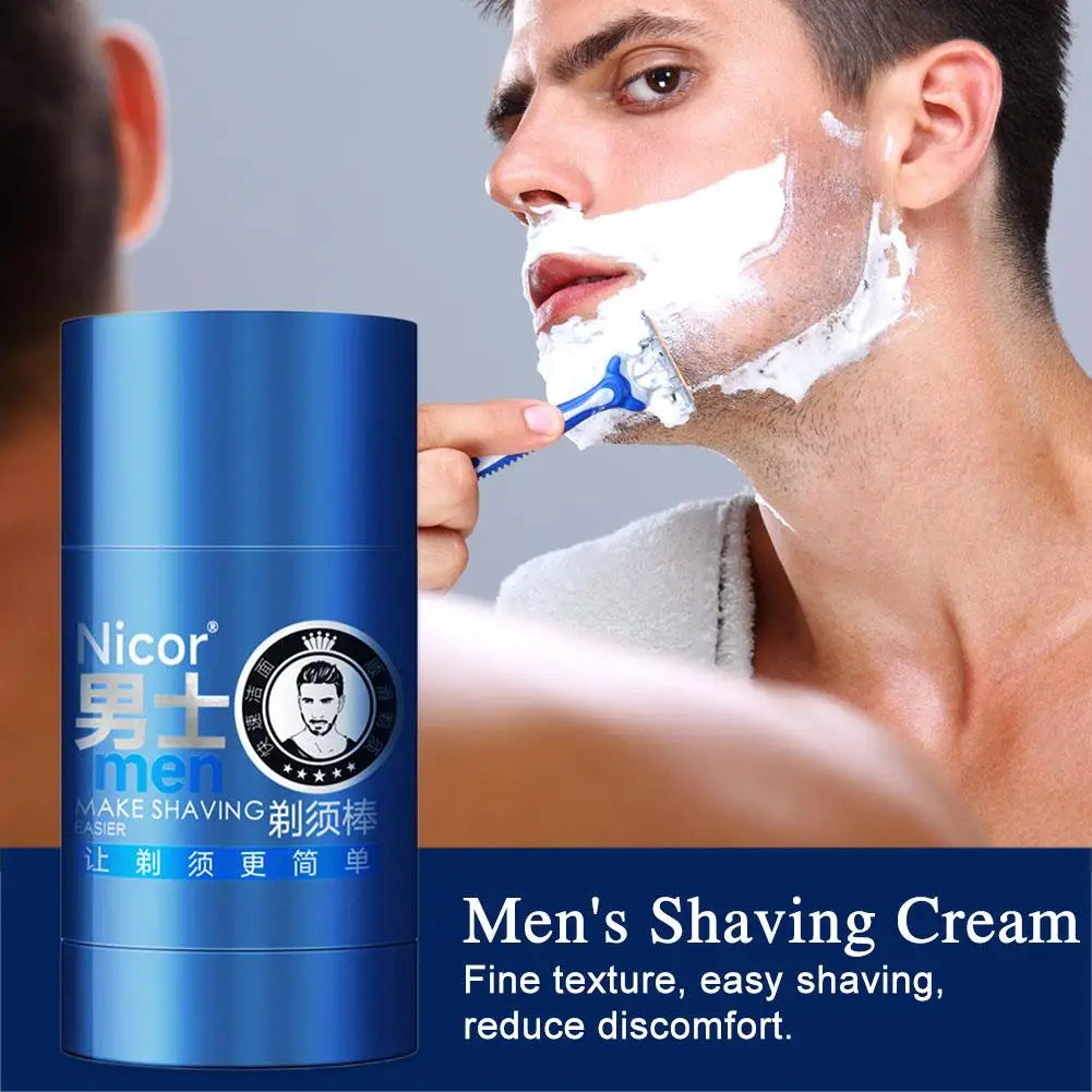 1/2/3PCS Mint Scent Men’s Shaving Cream Stick – Rich Foam 2-in-1 Shaving & Cleansing Hydrating Beard Cream