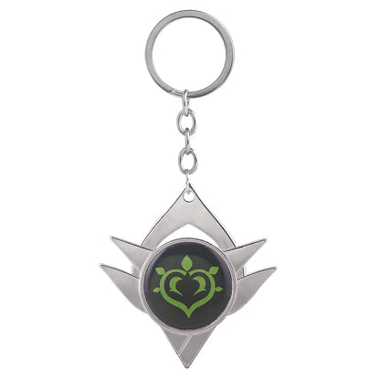 Genshin Impact Venti Eye Keychain 1:1 – Luminous Anime Cosplay Key Ring Backpack Pendant Gaming Accessories Gift