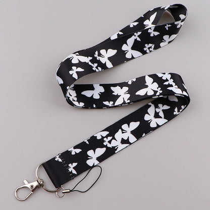 Cartoon Butterfly Lanyard for Keys – Neck Strap ID Badge Holder, Phone USB Keychain Accessories