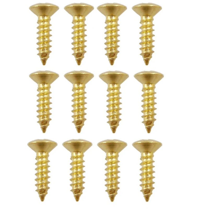 Electric Guitar Bass Pickguard Screws - 3x12mm Protective Plate Rear Cover Screws with Storage Box