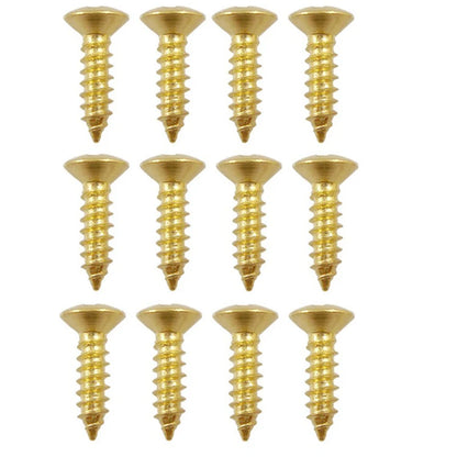 Electric Guitar Bass Pickguard Screws - 3x12mm Protective Plate Rear Cover Screws with Storage Box