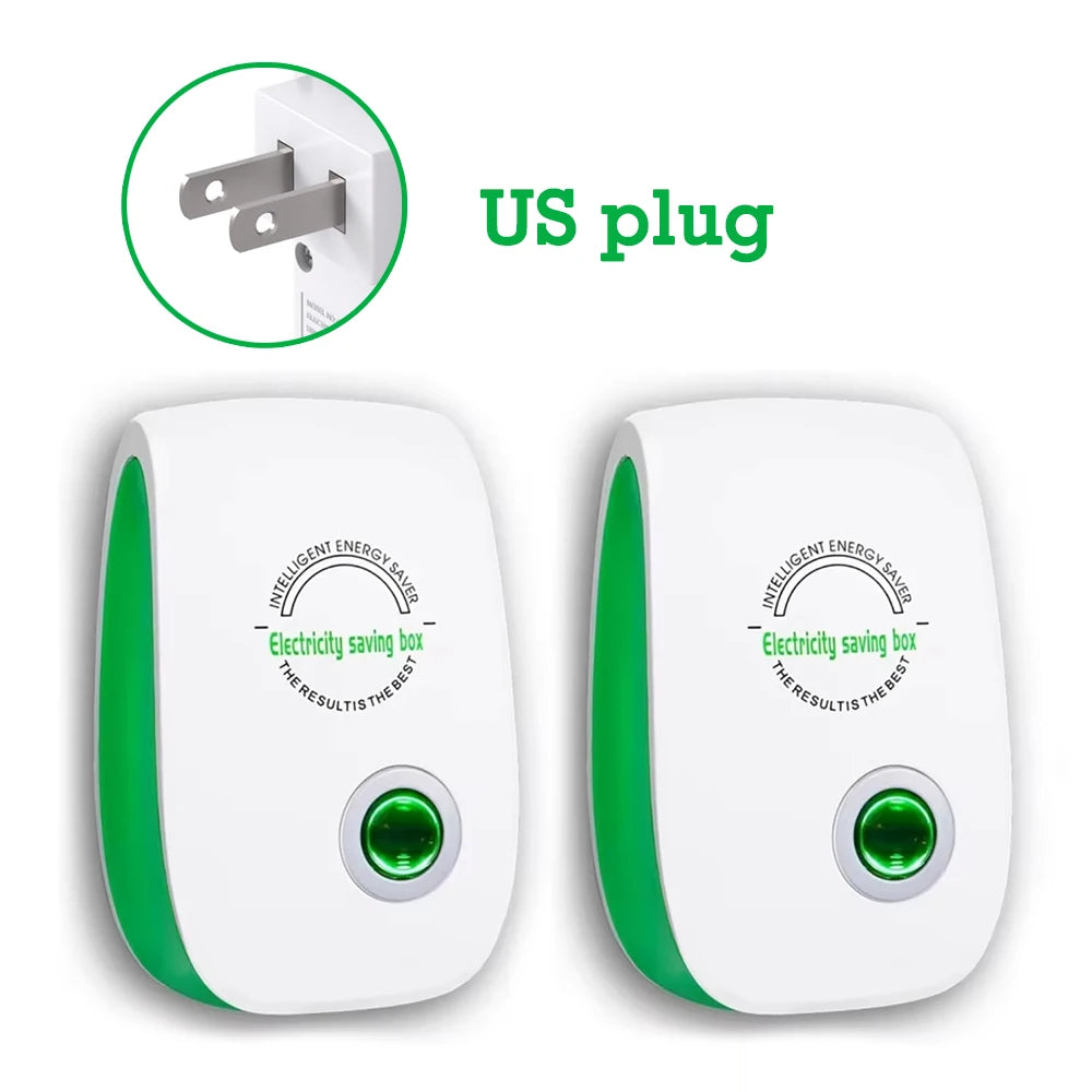 Smart Electricity Saving Box – US/EU Adapter, Intelligent Power Factor Saver for Home & Office Energy Cost Reduction