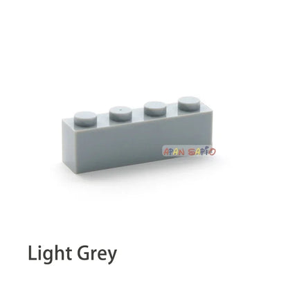 200pcs 1x4 Dot DIY Building Blocks - Educational Creative Brick Set Compatible with 3010 Bricks for Kids