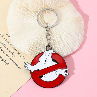 Ghostbusters Red Death Squads Keychain - Unisex Anime-Inspired Keyring Jewelry Accessory for Men and Women