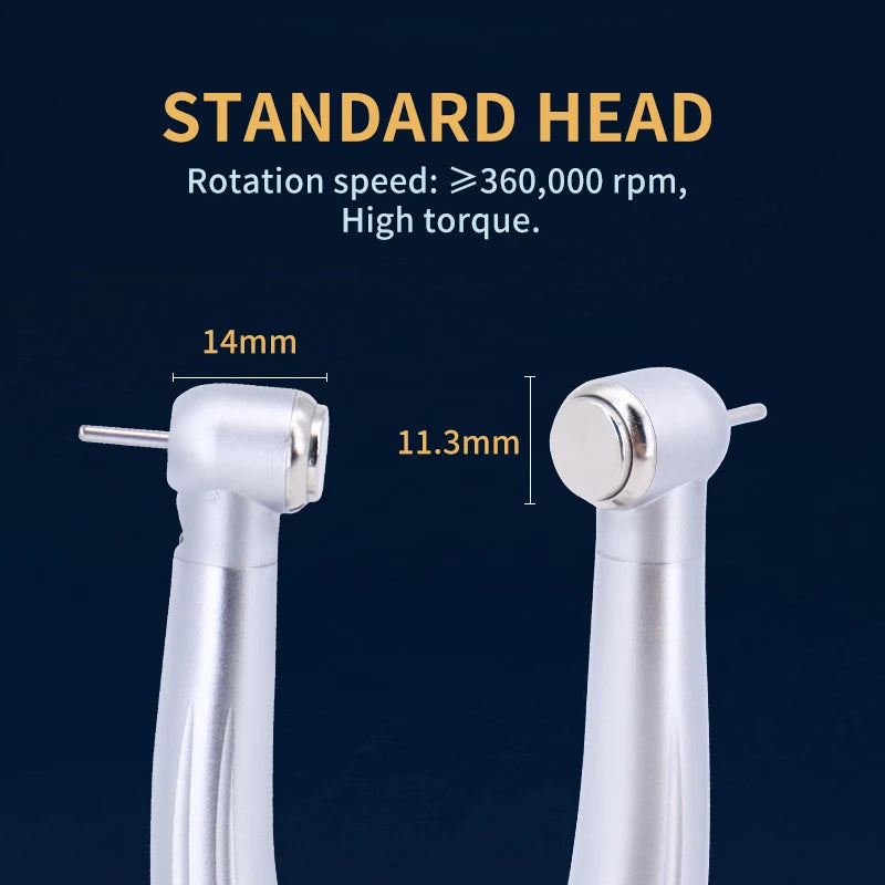 LED Dental Handpiece – High-Speed Push Button with 3 Water Spray, Ceramic Bearings & High Rotation Air Turbine Tip