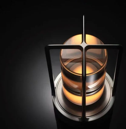 Rechargeable LED Crystal Table Lamp - Aluminum Touch Night Light for Restaurants, Camping & Home Decor