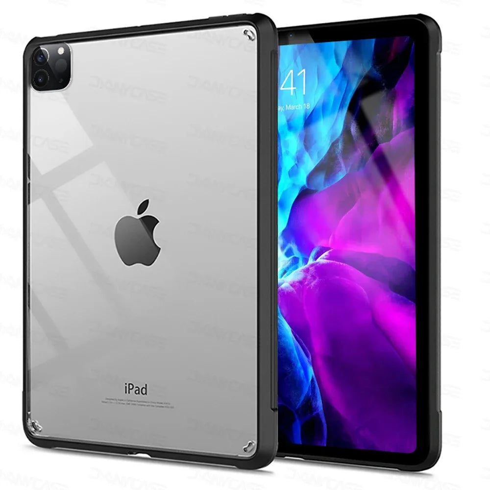 Transparent Silicone Case for iPad Pro 11, 10.2 9/8/7 Gen, 9.7 5/6 Gen, Air 4/5 10.9, Mini 4/5/6