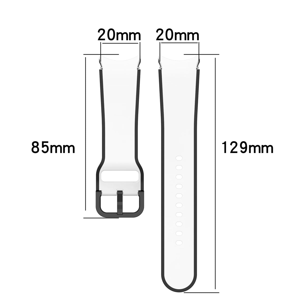 Sport Silicone Watch Strap for Samsung Galaxy Watch - Replacement Band for Galaxy Watch 5 Pro 45mm, Watch 4 Classic 46mm/42mm, and Watch 5/4 40mm/44mm