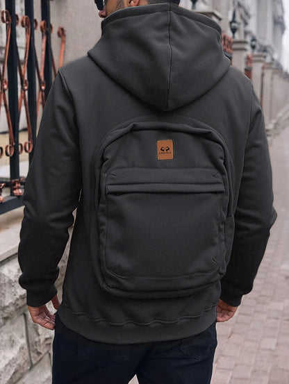 Autumn/Winter Loose Cotton Hoodie – Unisex Casual American Fashion Backpack Style