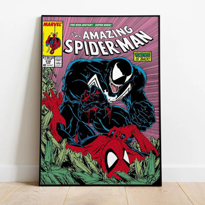 Spider-Man Comic Book Covers Poster - Comic Print Wall Art Gift for Superhero Fans