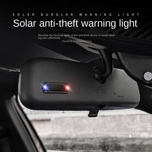 Car Mini LED Solar Warning Light - Wireless Anti-Theft Dummy Alarm Strobe Security Lamp