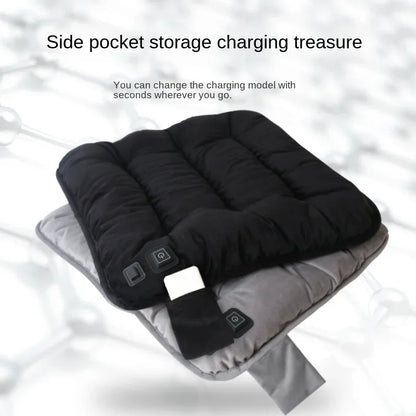 USB Graphene Heated Seat Cushion - Fast-Heating Car, Office and Home Chair Heating Pad for Everyday Comfort