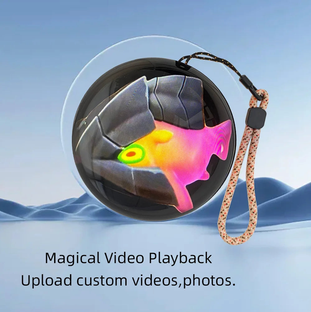 3D Crystal Ball Video Playback Screen – Customized Electronic Gift for Family & Friends, Birthday Present