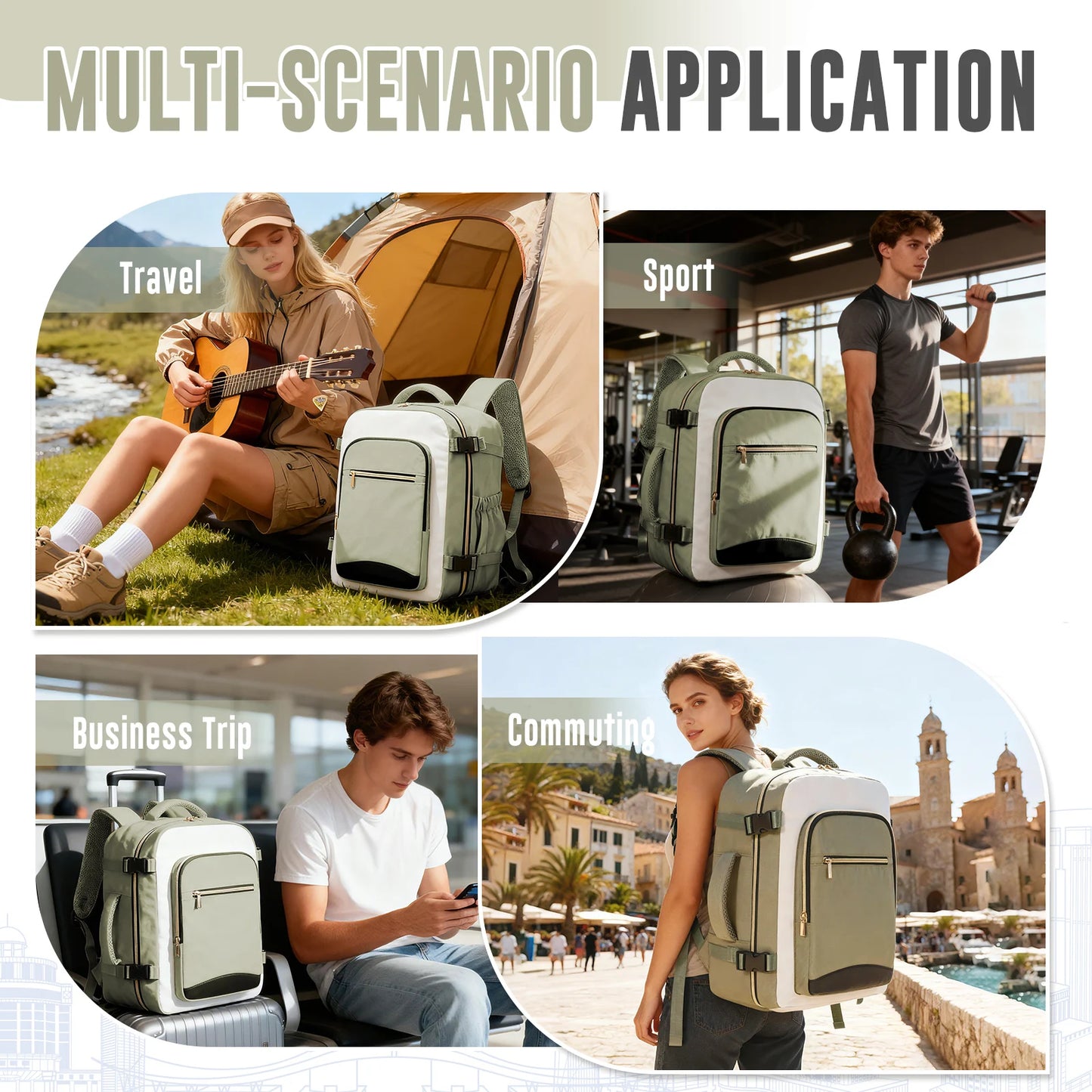Ryanair 40x30x20 Travel Backpack - Airline Carry-On Laptop Bag for School, College & Outdoor Trips