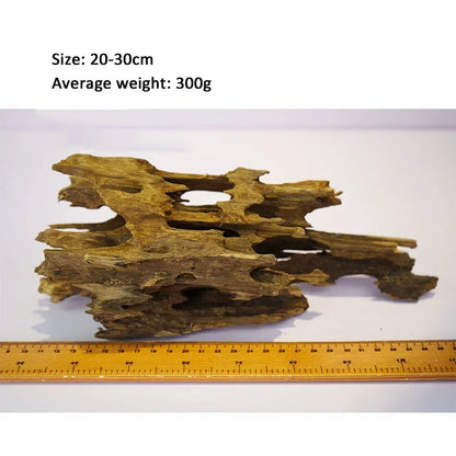 Natural Wooden Driftwood Aquarium Decor – Porous Fish Tank Decoration for Crabs, Shrimp & Fish