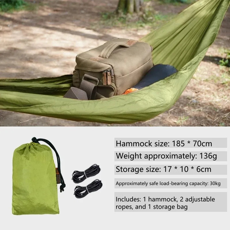 Portable Outdoor Storage Hammock - Small Camping Organizer for Clothes, Shoes & Gear