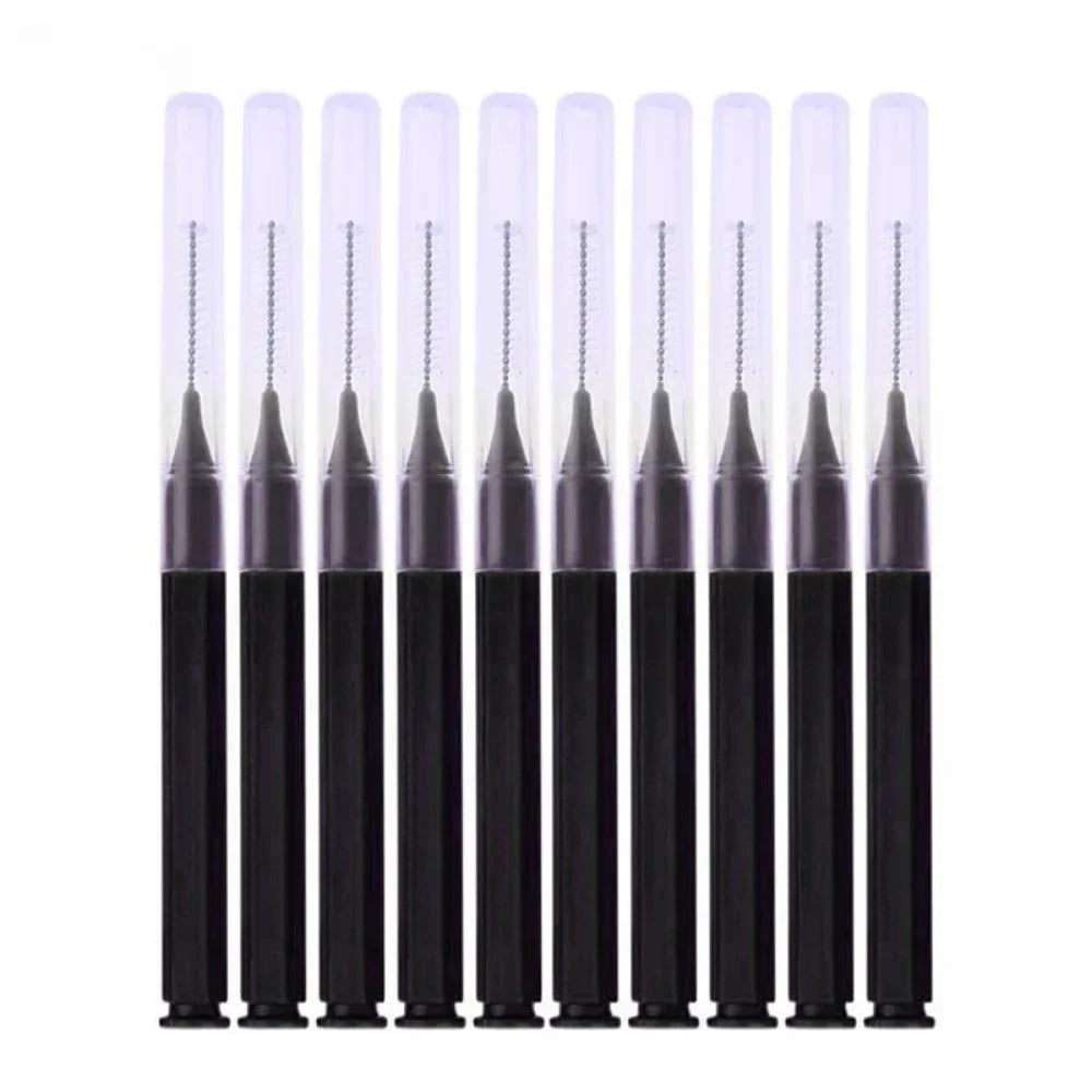20Pcs Mini Eyebrow Brush - Disposable Brow Lifting Brushes, Bendable Micro Eyelash Applicators, Makeup Tools