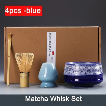 4/6Pcs Bamboo Matcha Tea Whisk Set – Scoop, Brush, Strainer & Bowl for Japanese Tea Ceremony