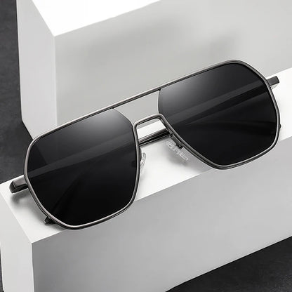 Luxury Metal Photochromic Sunglasses – Fashion Polarized UV400 Chameleon Anti-Glare Driving Glasses for Men & Women