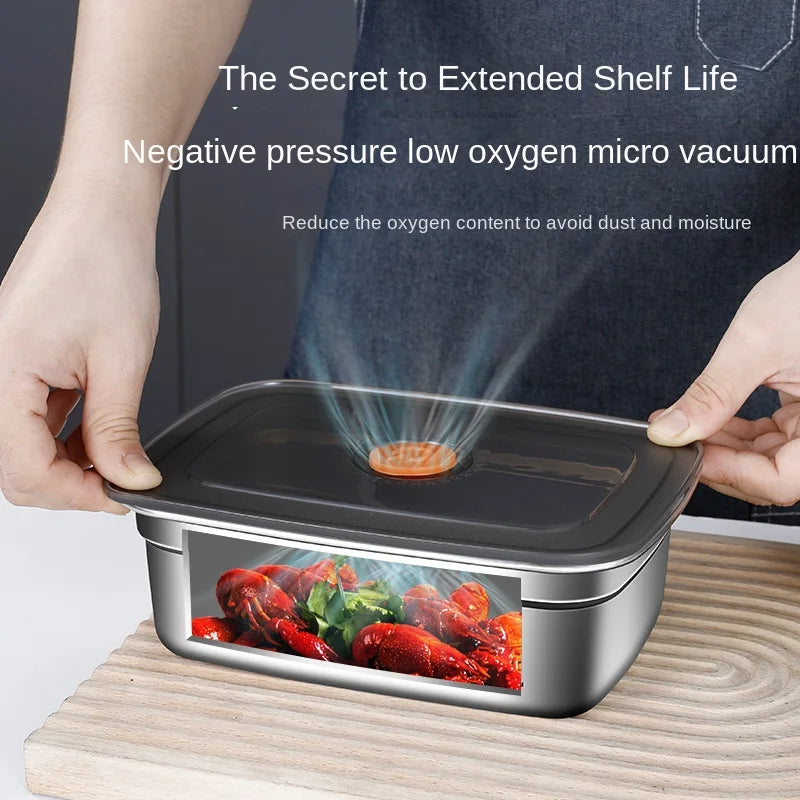 304 Stainless Steel Leak-Proof Bento Lunch Box – Sealed Food Storage Container for Fridge, Freezer & Camping