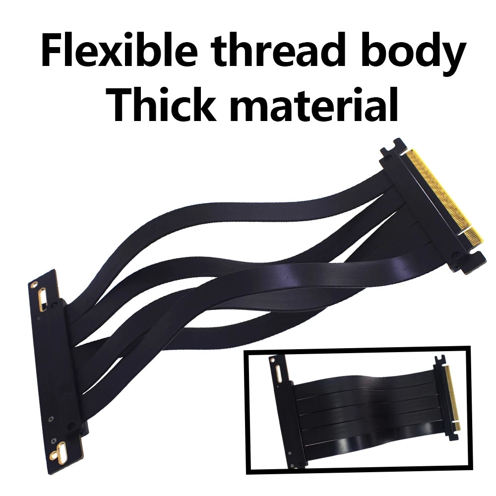 TISHRIC PCIe X16 Extension Cable - Shielded PCIe 4.0/3.0 Graphics Card Riser Cord