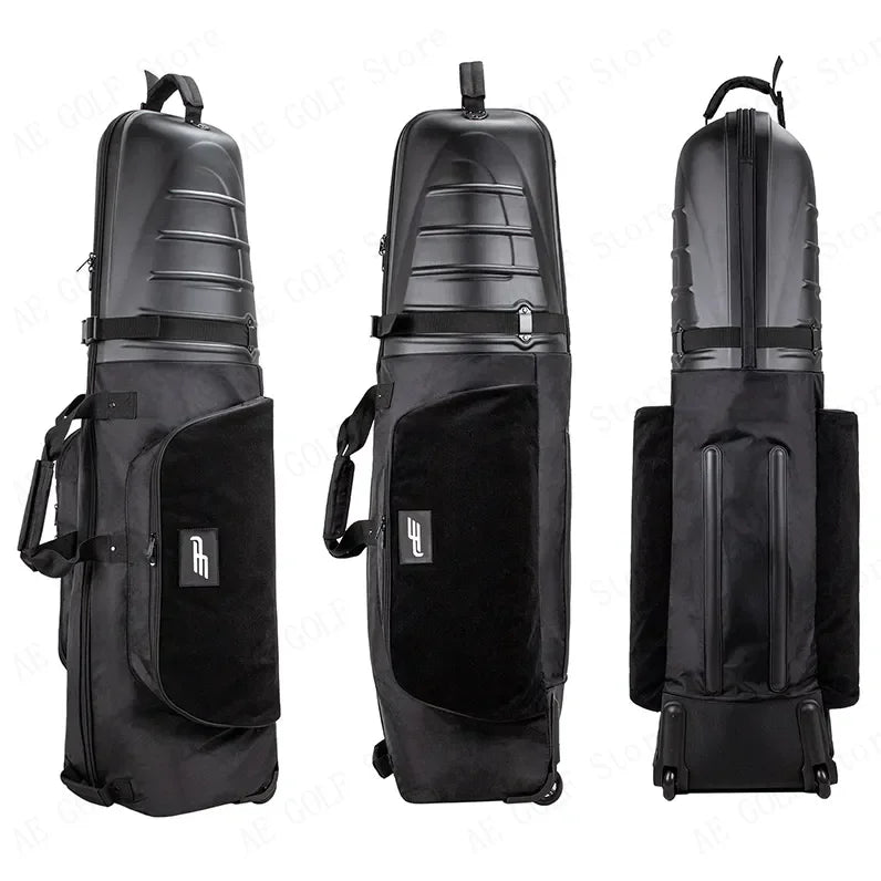 PlayEagle Hard Top Golf Travel Bag with Wheels — Foldable Hardcase with Support Rod, Portable Golf Bag 2024 HKB001