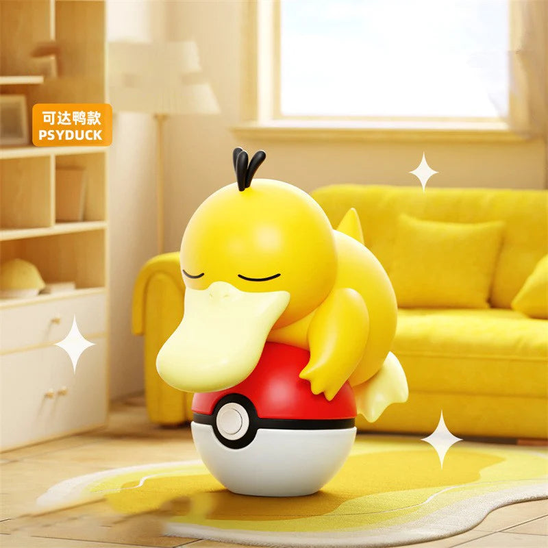 Authentic Pokémon Poké Ball Lying Plush Dolls – Handmade Pikachu & Charmander Figure Model Ornament, Kids Toy & Christmas Gift Collectible