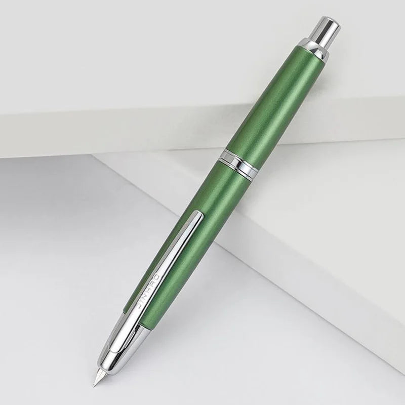 JinHao 10 Matte Black Fountain Pen — F/EF Nib Writing Pen for Office, School & Gifts