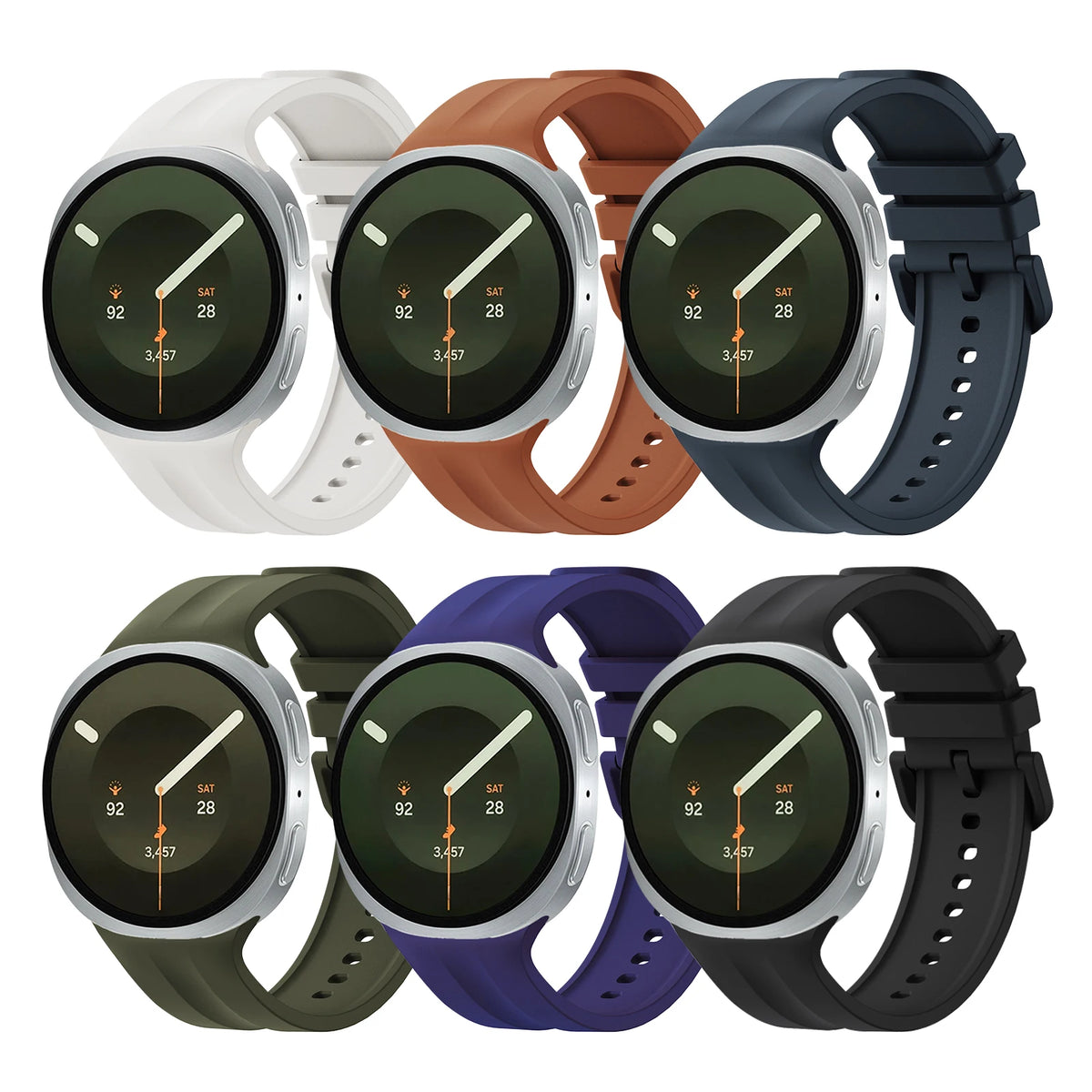 Silicone Sport Band for Samsung Galaxy Watch 9 and Watch 8 - Replacement Strap for 40mm, 44mm and Watch 8 Classic 46mm Models
