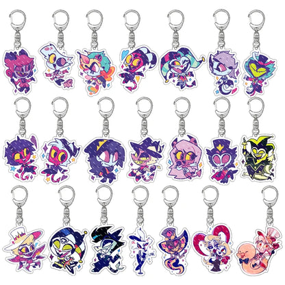 Hazbin Hotel Anime Keychain – Alastor Acrylic Figure Backpack Pendant for Fans & Gifts