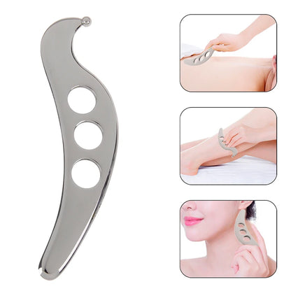 Stainless Steel Gua Sha Tool — Massage Scraping Board for Pain Relief, Myofascial Release & Physical Therapy