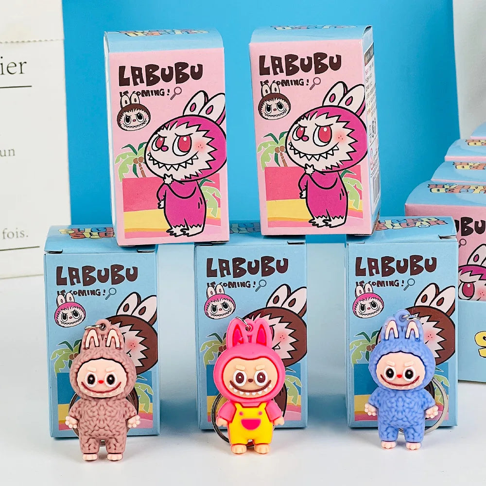 Rabu Blind Box Keychain 12/24pcs — Kawaii Cartoon Character Pendant, Mystery Box Toy for Bag, Room Decor & Gift