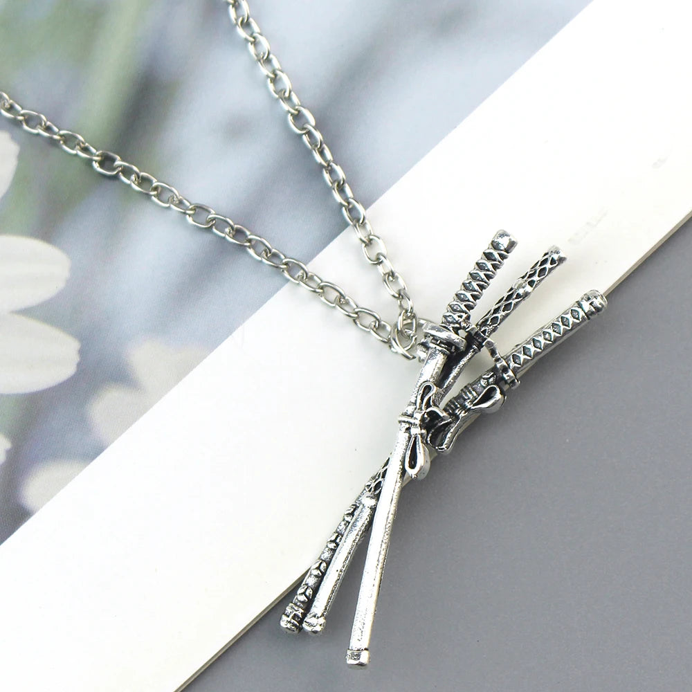 Roronoa Zoro Necklace – Three Swords Pendant Cosplay Anime Jewelry Accessory