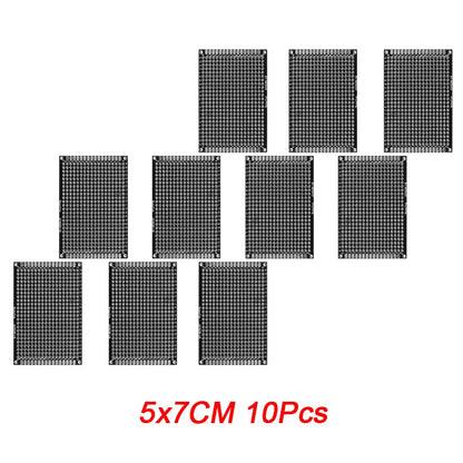 5/10PCS Double-Sided PCB Prototype Boards – Black DIY Circuit Boards 2x8 3x7 4x6 5x7 6x8 7x9cm for Electronics Projects
