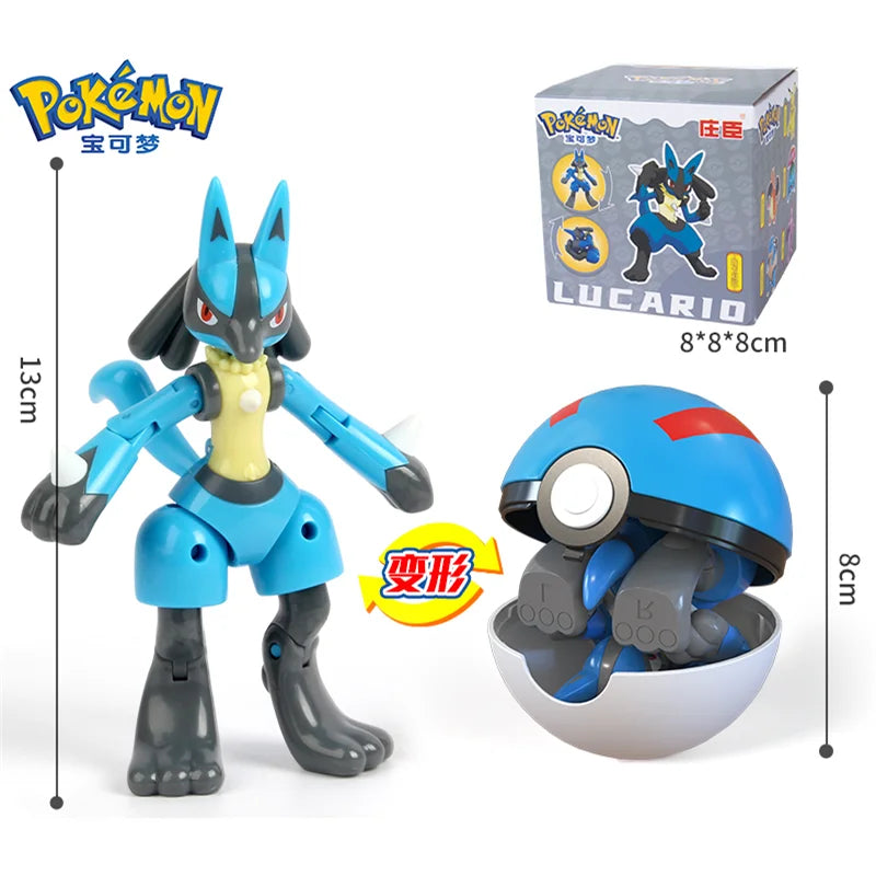 Pokemon Action Figures Set – Pikachu, Gengar, Dragonite, Snorlax & Pokeball Toys