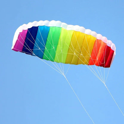 Beginner Kitesurf Dual Line Power Kite - Parafoil Beach Stunt Kite for Surfing and Outdoor Sports