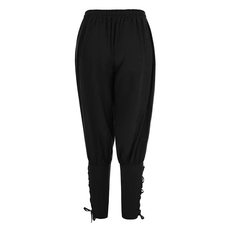 Pirate Cosplay Pants for Men — Renaissance Medieval Gothic Costume Trousers, Plus Size 3XL