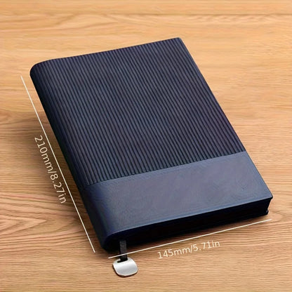 A5 Faux Leather Notebook - 100 Sheets Premium Paper Journal for Office, Business & Meetings