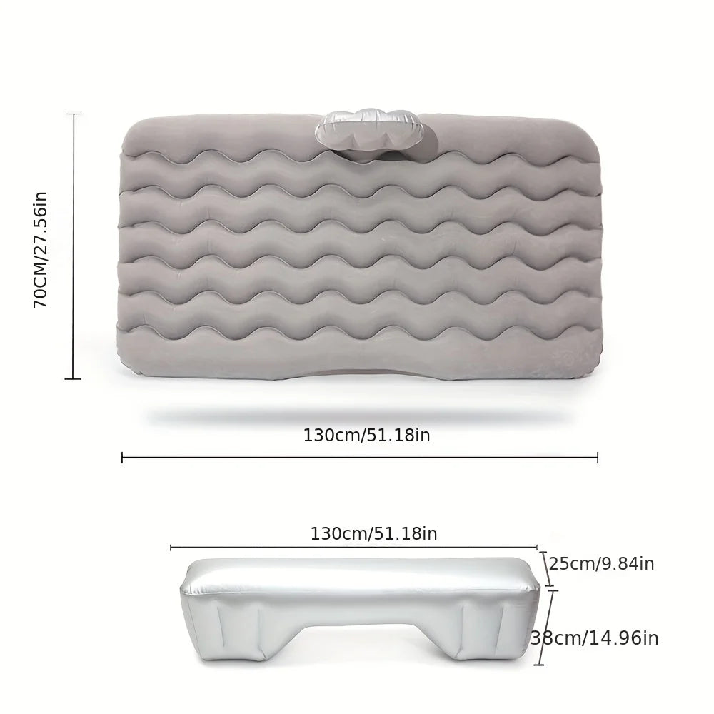 Universal Car Inflatable Travel Mattress - Back Seat Sleeping Bed with Pillow for Camping & Outdoor Comfort